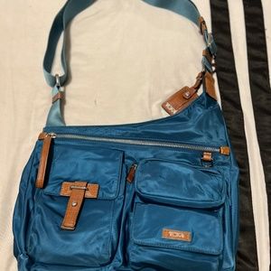 Teal TUMI Nylon crossbody bag
